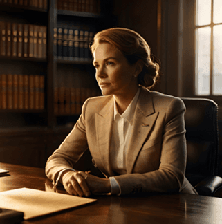 Ilustração representando Direito Civil com símbolos de contratos e acordos legais